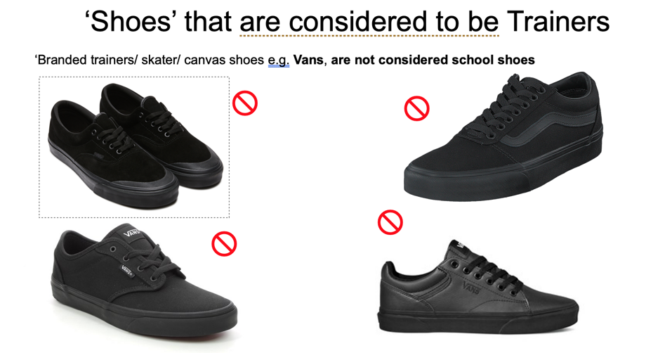 Shoes Not Considered Trainers