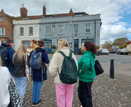 Manningtree Outside Hopkins house in Mistley